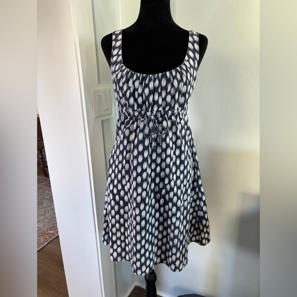 Patagonia summertime dress size 2 blue with white dots